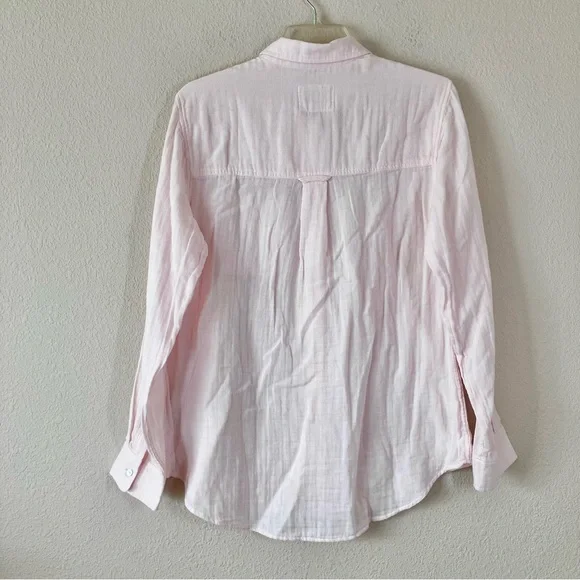 RAILS Ellis Gauze Button Up Shirt S Petal Pink LTD Edition Breast Cancer Spring - Picture 11 of 13